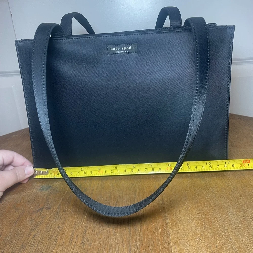 Kate Spade Black Structured Tote Bag | Classic Y2K Minimalist Handbag